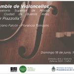 Concierto del  Ensamble de Violoncellos del Conservatorio “Ástor Piazzolla”.