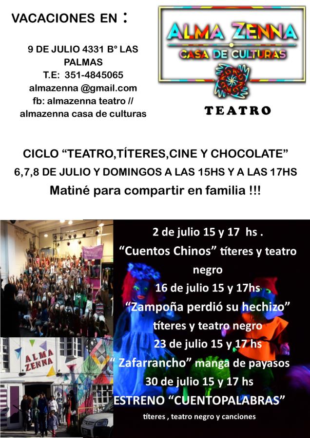 Ciclo de "Teatro, Títeres ,Cine y Chocolate"