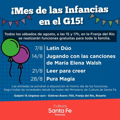 ¡𝐌𝐞𝐬 𝐝𝐞 𝐥𝐚𝐬 𝐈𝐧𝐟𝐚𝐧𝐜𝐢𝐚𝐬 𝐞𝐧 𝐞𝐥 𝐆𝟏𝟓!