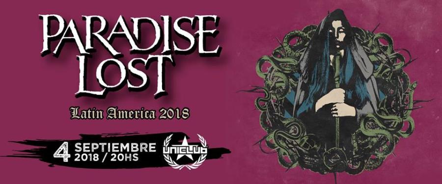 Paradise Lost en Argentina! Martes 4/9 en Uniclub