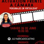 Workshop intensivo frente a cámara online "Personajes en virtualidad"