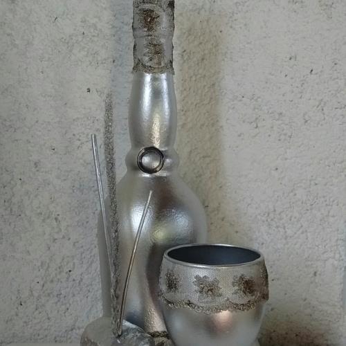 Centro de mesa - porta vela - porta lápices