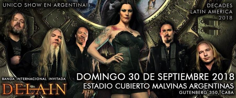 Nightwish y Delain en Argentina - Estadio Malvinas Argentinas (30/09/2018)