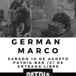  GERMÁN MARCO EN PATRIA BAR 
