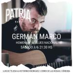GERMÁN MARCO HOMENAJEA AL BLUES NACIONAL EN PATRIA BAR
