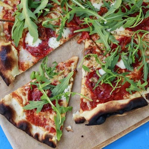Pizza de rúcula