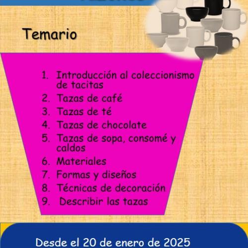 Curso Coleccionismo de Tacitas, Tazas y Tazones