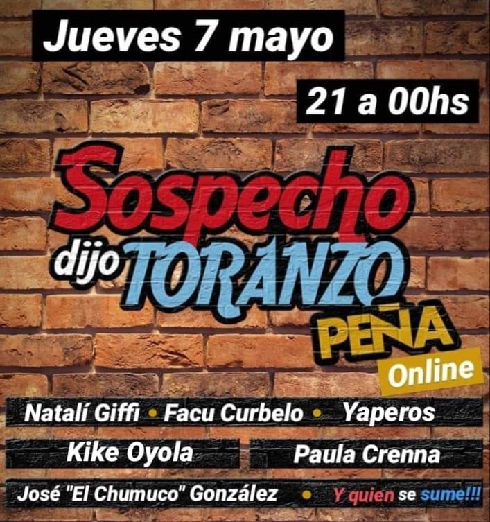 Peña Sospecho Dijo Toranzo - Instagram live @sospecho_ toranzo