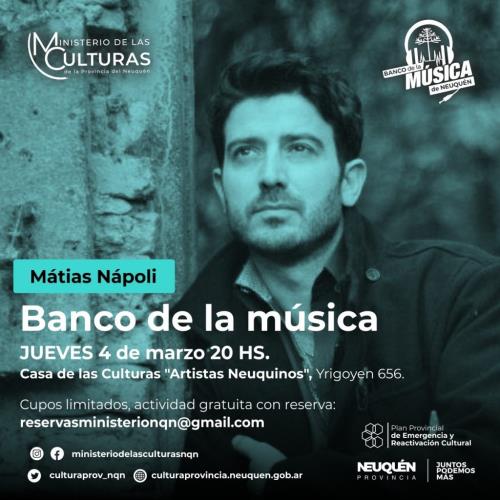Matías Nápoli: Microconcierto Banco de la Música
