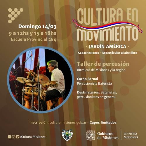 Taller de Percusión con Cacho Bernal