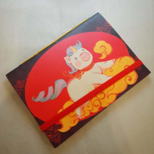 Libreta A6 Chanchicornio hojas lisas