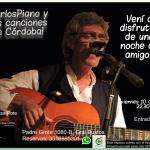 Carlos Piano y sus canciones en Córdoba