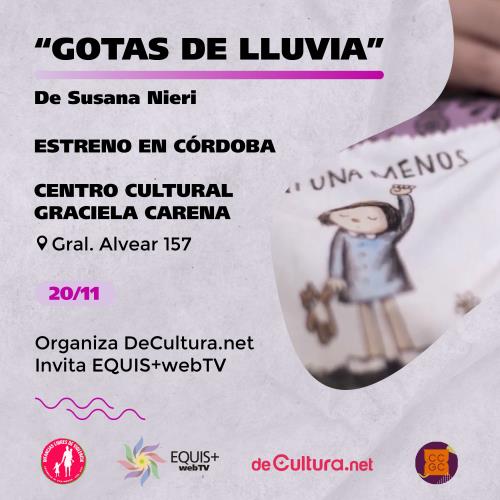 Estreno de "GOTAS DE LLUVIA" de Susana Nieri