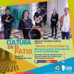 En el Patio de Cultura se presentan Paola Bernal, Jorge Luis Carabajal, Juan Martín Medina y Diego Cortez