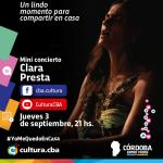 Mini concierto de Clara Presta
