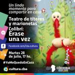 Teatro de títeres y marionetas Colibrí: Erase una vez