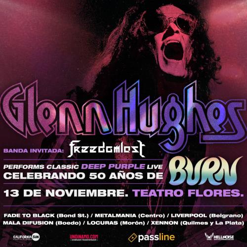 Glenn Hughs celebra el 50 aniversario de "Burn" en Argentina