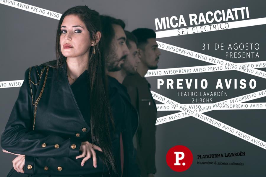 Mica Racciatti presenta su álbum debut "Previo Aviso"