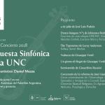 Orquesta Sinfónica de la UNC Cuarto Concierto Temporada 2018