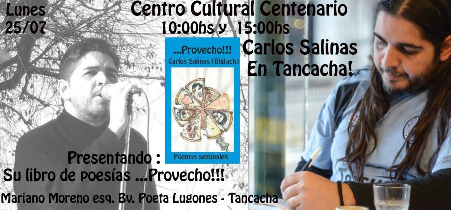 Presentación del libro de poesías ...Provecho!!! de Carlos Salinas